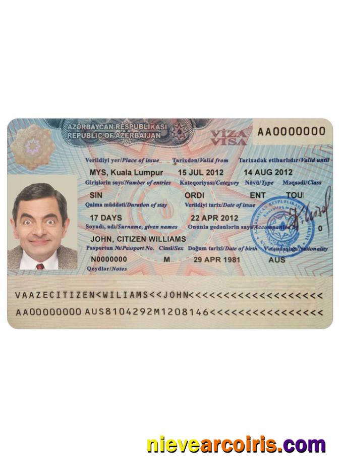 AZERBAIJAN visa
